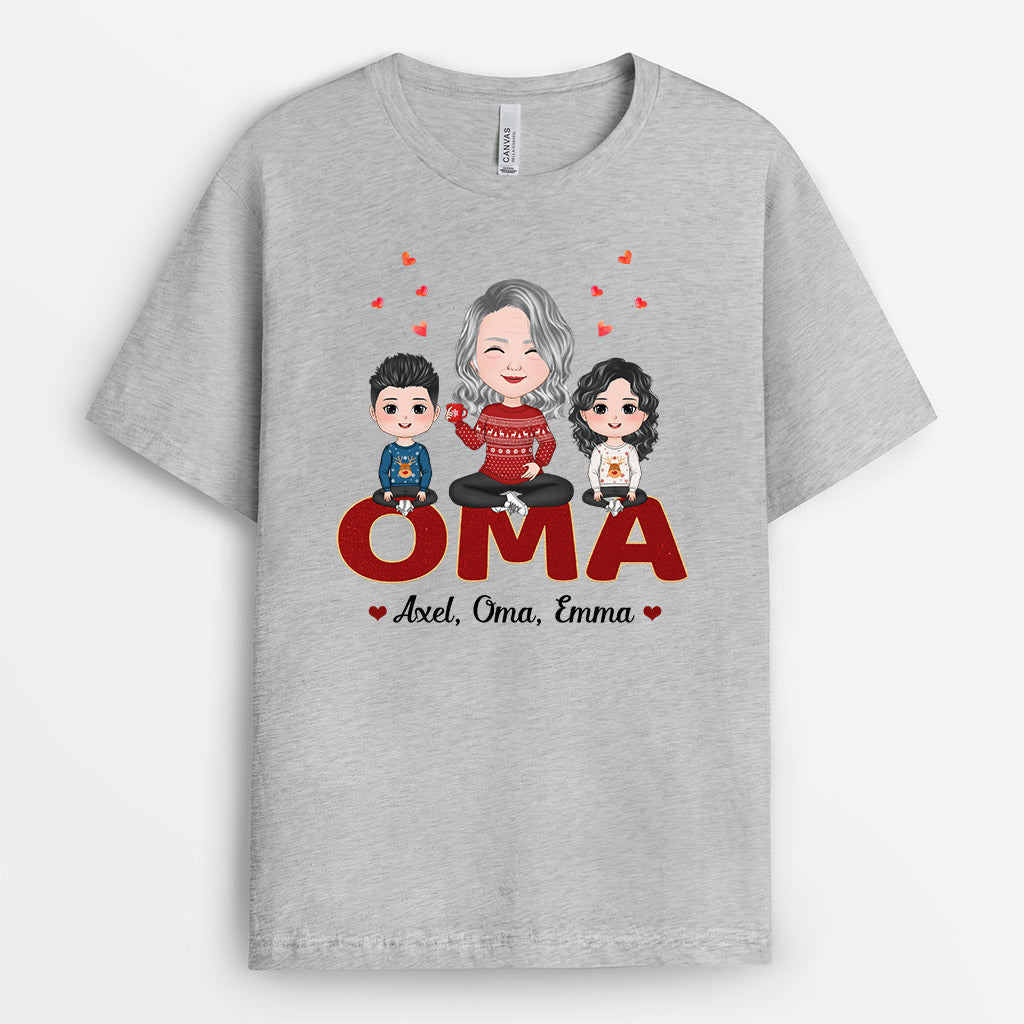 0634AGE1 Personalisierte Geschenke T Shirt Kinder Mama Oma Weihnachten