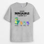 0636AGE2 Personalisierte Geschenke T Shirt Kinder Saurus Papa Opa