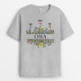 0640AGE2 Personalisierte Geschenke T Shirt Kinder Blumen Saurus Mama Oma Muttertag