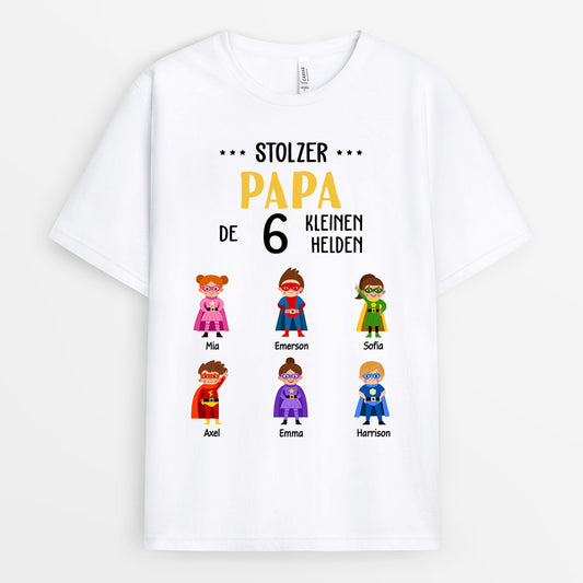 0642AGE2 Personalisierte Geschenke T Shirt Kinder Papa Opa Vatertag