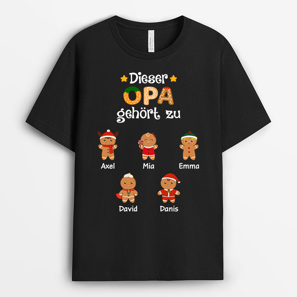 0661Age1 Personalisierte Geschenke T Shirt Kekse Enkelkinder Opa Vater