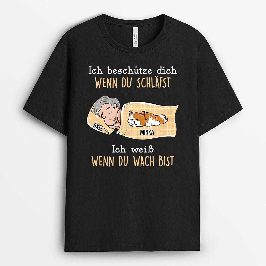 0672Age2 Personalisierte Geschenke T Shirt Katzen Katzenpapa Katzenbesitzer