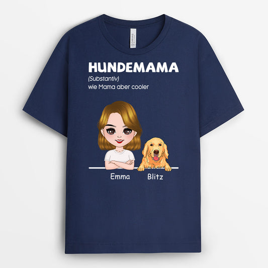 0688AGE1 Personalisierte Geschenke T Shirt Hunde Hundemama Hundebesitzer