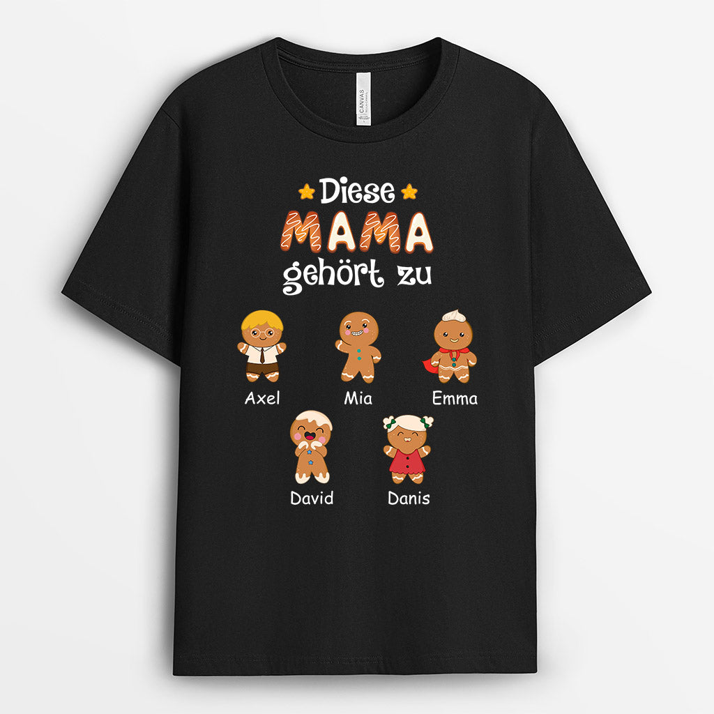 0721AGE2 Personalisierte Geschenke T Shirt  Enkelkinder Mama Oma Muttertag