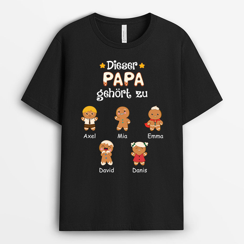 0721AGE2 Personalisierte Geschenke T Shirt Kekse Enkelkinder Opa Vater Vatertag