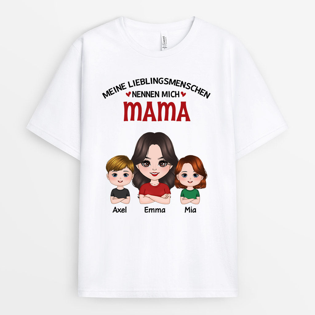 Mein Lieblingsmensch - Personalisierte Geschenke | T-Shirt für Mama/Oma
