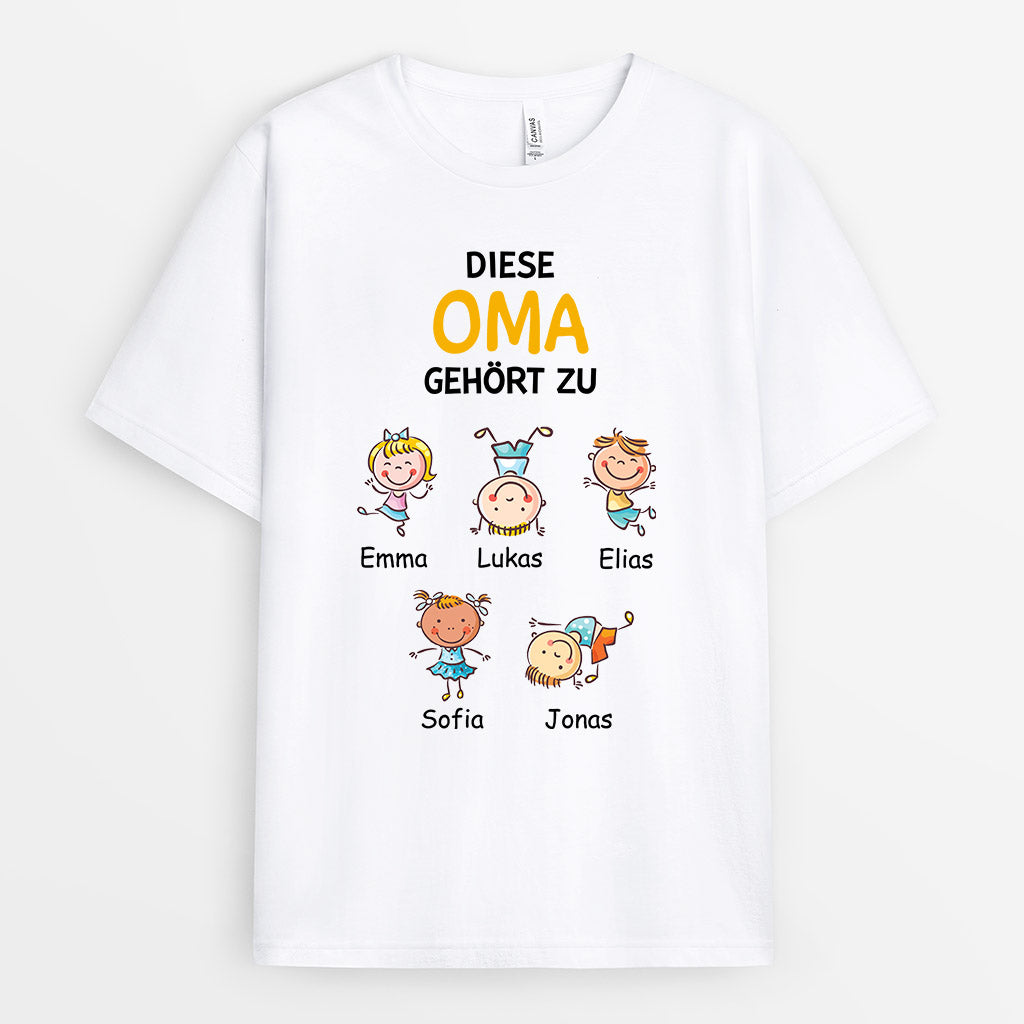 Diese Oma Gehört Zu - Personalisierte Geschenke | T-Shirt für Mama/Oma