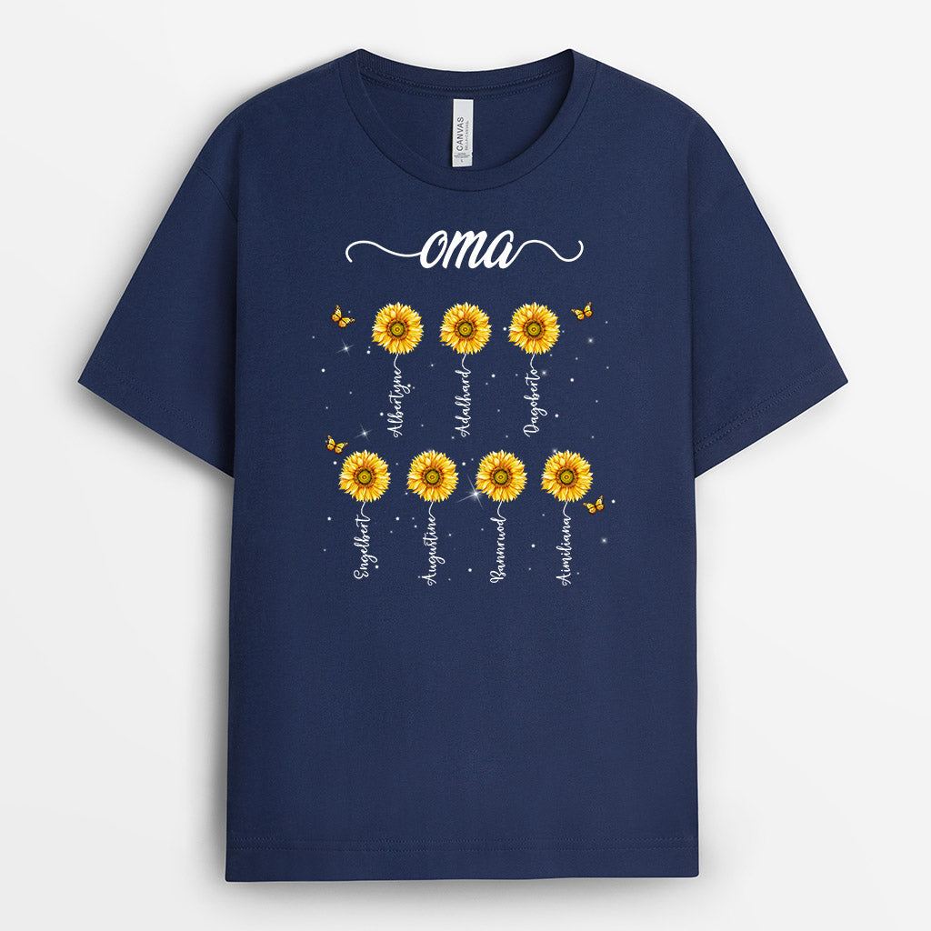 Omas Mamas Blumen - Personalisierte Geschenke | T-Shirt für Mama/Oma