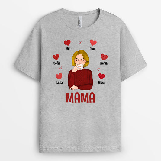 0744AGE2 Personalisierte Geschenke T Shirt Kinder Mama Oma Muttertag