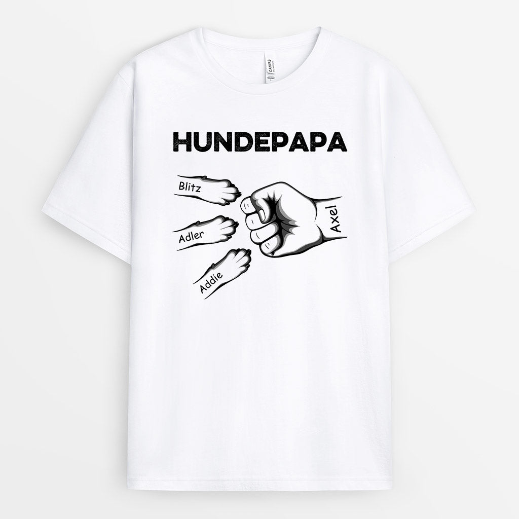 0749A290CGE1 Personalisierte Geschenke T Shirt Hunde Hundepapa Hundebesitzer Hundeliebhaber