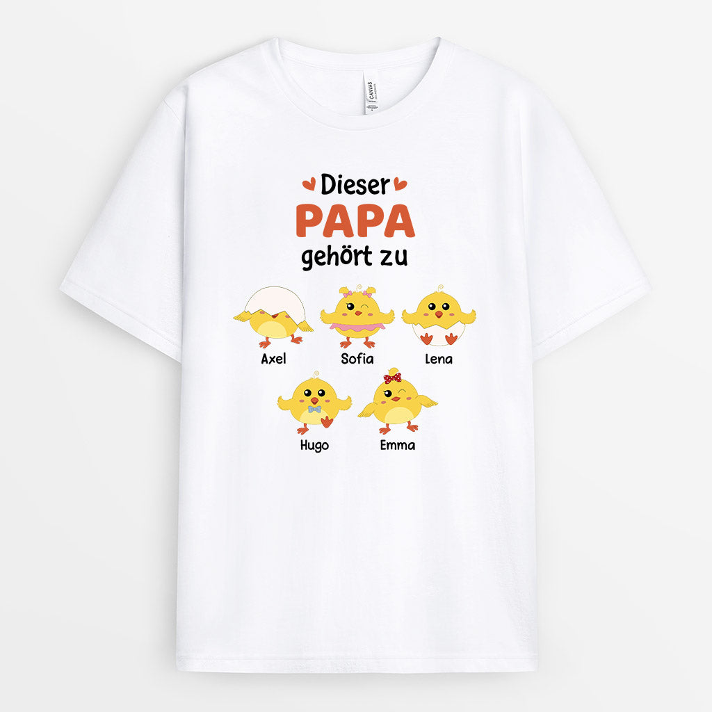 0750AGE1 Personalisierte Geschenke T Shirt Kinder Papa Opa