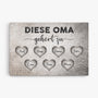 0751Cge1 Personalisierte Geschenke Leinwand Kinder Enkelkinder Mama Oma