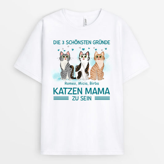 0758A290DGE1 Personalisierte Geschenke T Shirt Katze Katzenvater Katzenbesitzer