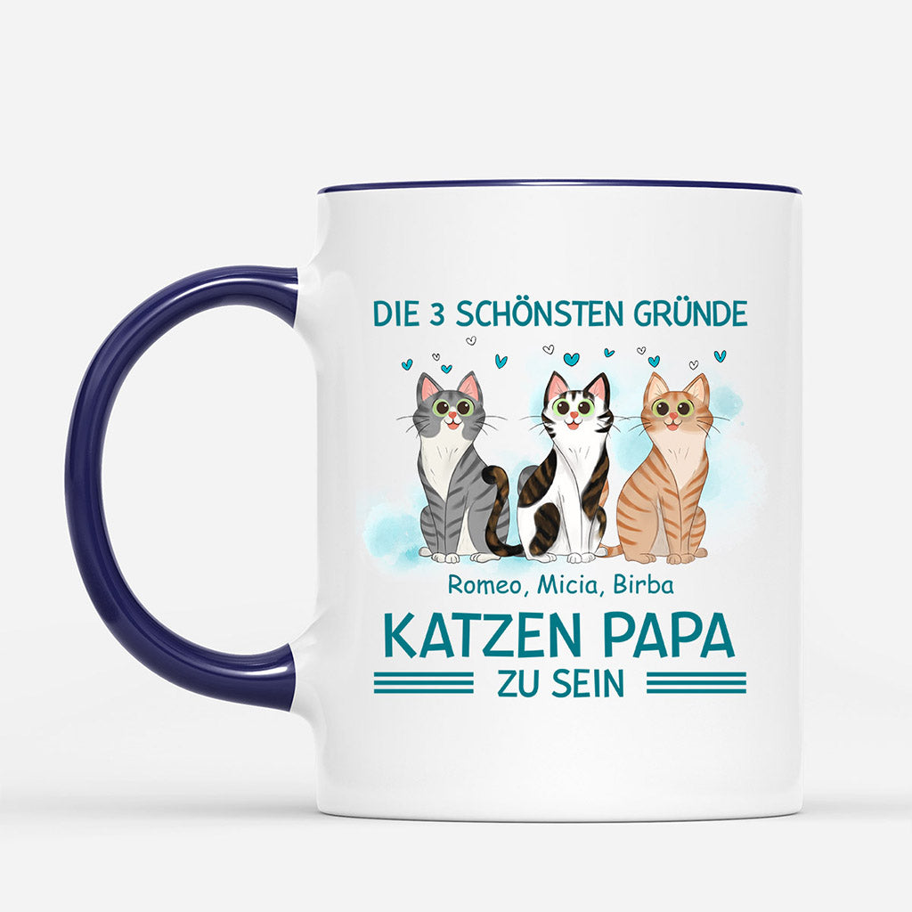 0758Mge1 Personalisierte Geschenke Tasse Katze Katzenvater Katzenbesitzer