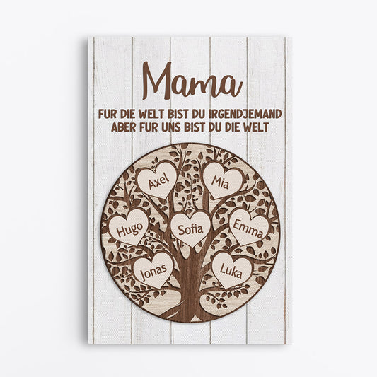 0759CGE1 Personalisierte Geschenke Leinwand Familie Mama Papa