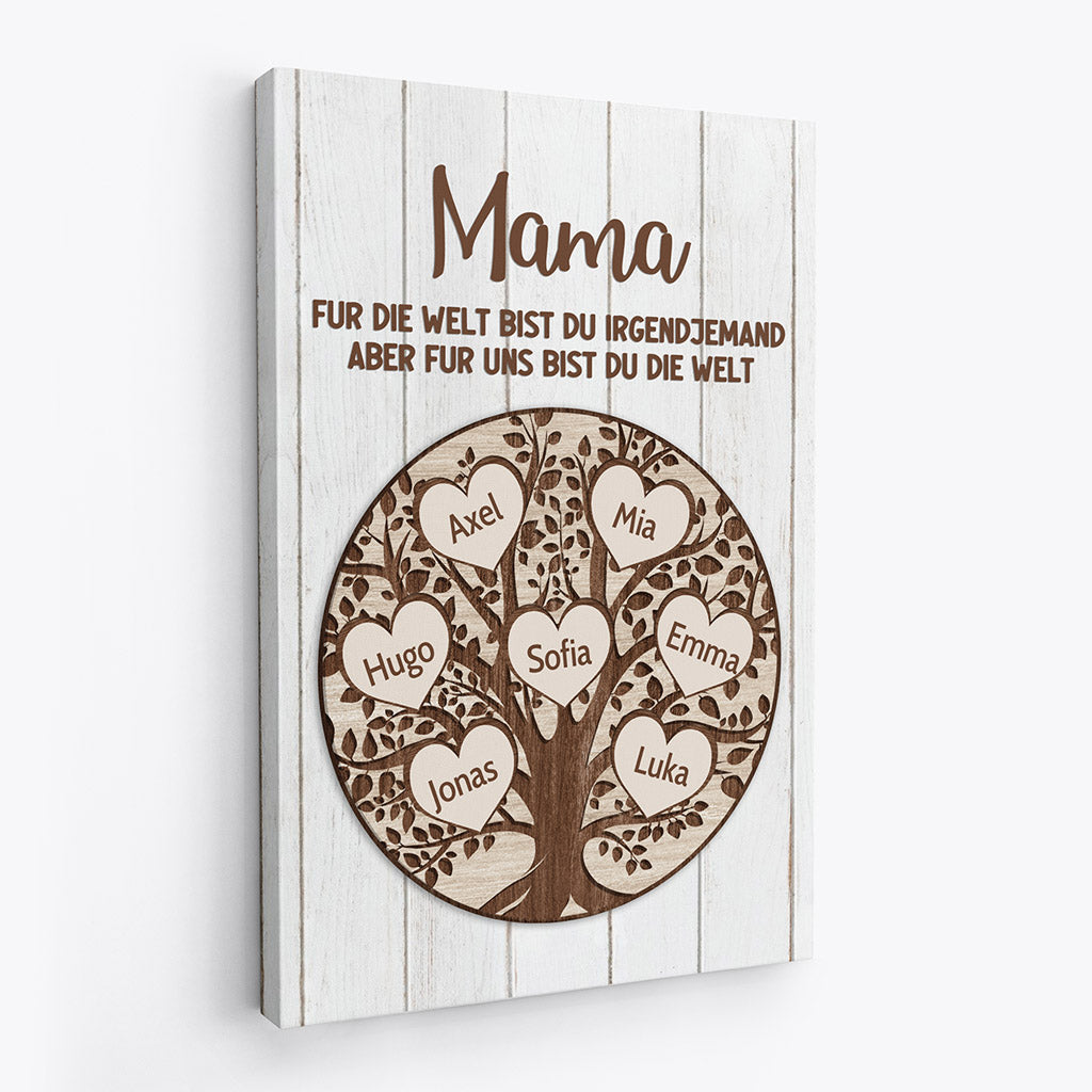 0759CGE2 Personalisierte Geschenke Leinwand Familie Mama Papa