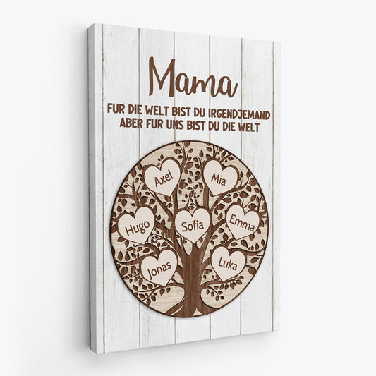 0759CGE2 Personalisierte Geschenke Leinwand Familie Mama Papa