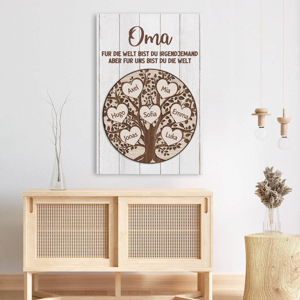 0759CGE3 Personalisierte Geschenke Leinwand Familie Mama Papa