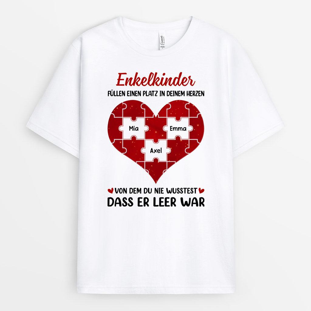 0761AGE1 Personalisierte Geschenke T Shirt Herzen Kinder Enkelkinder Mama Oma