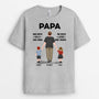 0765AGE2 Personalisierte Geschenke T Shirt Kinder Papa Opa