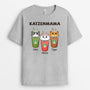 0768AGE1 Personalisierte Geschenke T Shirt Katze Katzenmama Katzenbesitzer