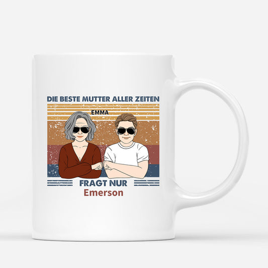 0776MGE1 Personalisierte Geschenke Tasse Beste Mama Kinder Mama Oma