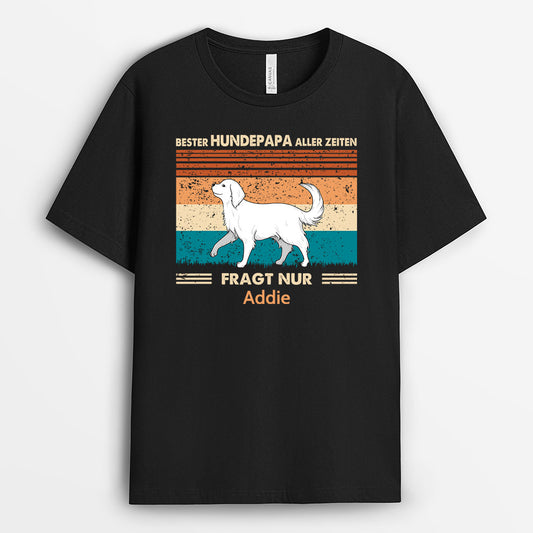 0781AGE1 Personalisierte Geschenke T Shirt Beste Hundemama Hundebesitzer Hundeliebhaber
