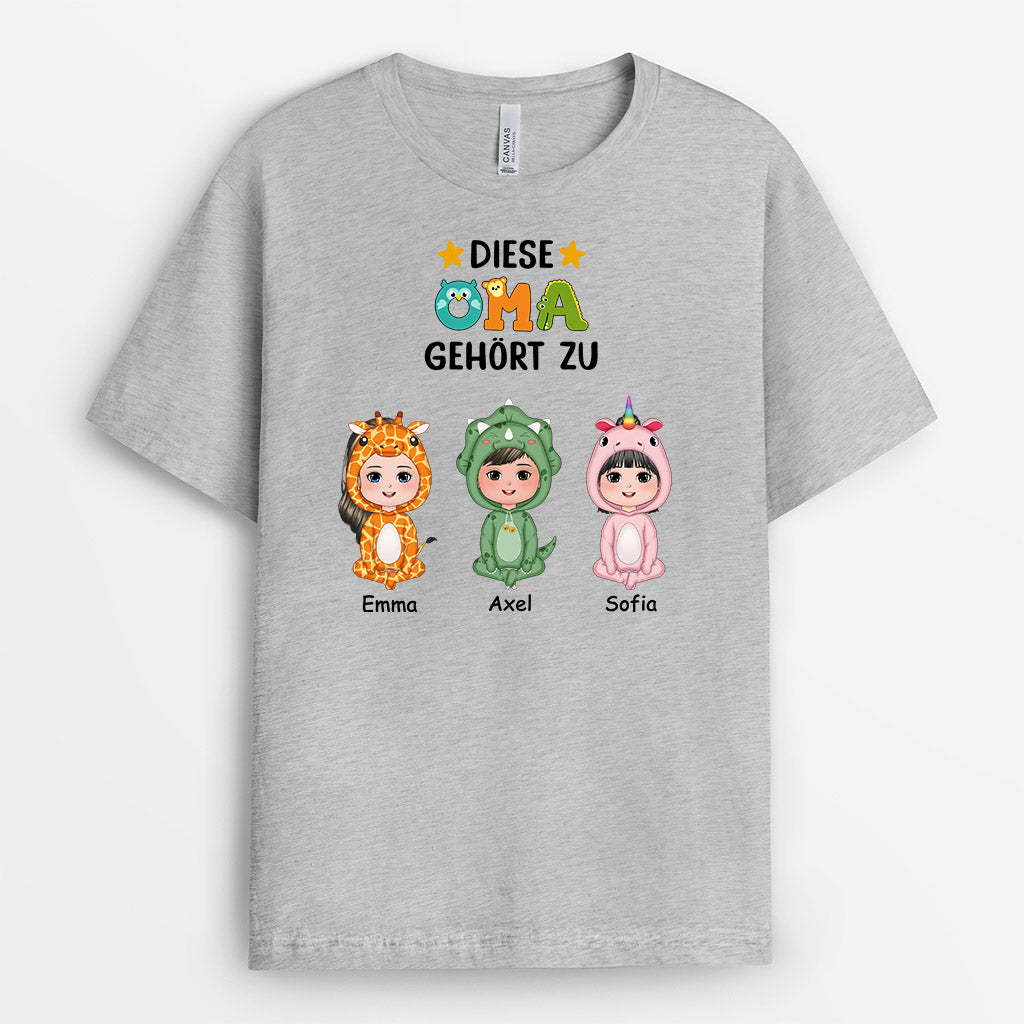 Diese Oma Mama Gehört Zu - Personalisierte Geschenke | T-Shirt für Mama/Oma