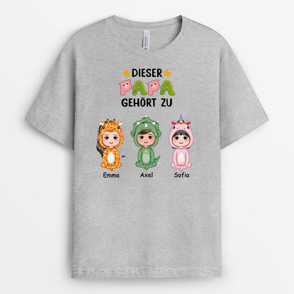 0792AGE2 Personalisierte Geschenke T Shirt Tierer Kinder Enkelkinder Opa Papa_9c8f9e10 e5a5 43bd 9b93 e1536e330b87