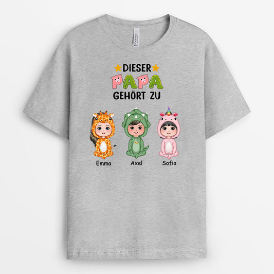 0792AGE2 Personalisierte Geschenke T Shirt Tierer Kinder Enkelkinder Opa Papa_9c8f9e10 e5a5 43bd 9b93 e1536e330b87
