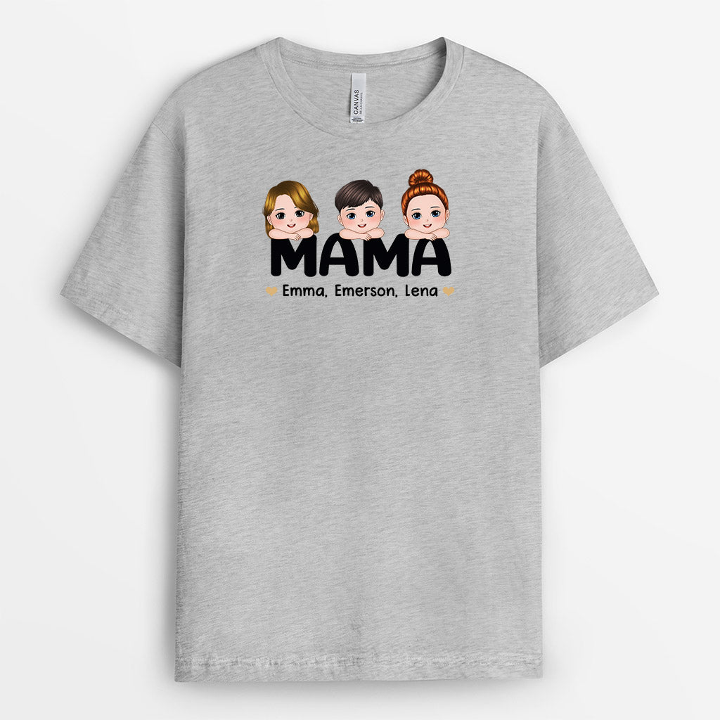 0816AGE2 Personalisierte Geschenke T Shirt Leopard Enkelkinder Kinder Oma Mama