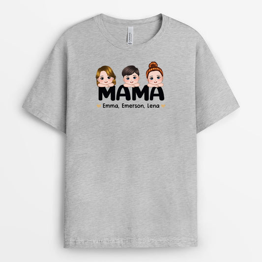 0816AGE2 Personalisierte Geschenke T Shirt Leopard Enkelkinder Kinder Oma Mama