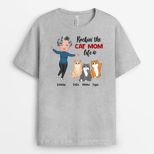 0820AGE2 Personalisierte Geschenke T Shirt Katzen Katzenbesitzer Katzenmama_b6834d9b 4a6e 4c6a 8f61 d85b293b5194