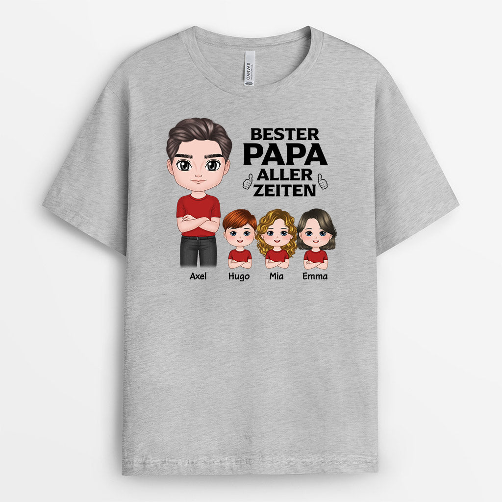 Bester Opa Papa Aller Zeiten - Personalisierte Geschenke | T-Shirt für Papa/Opa