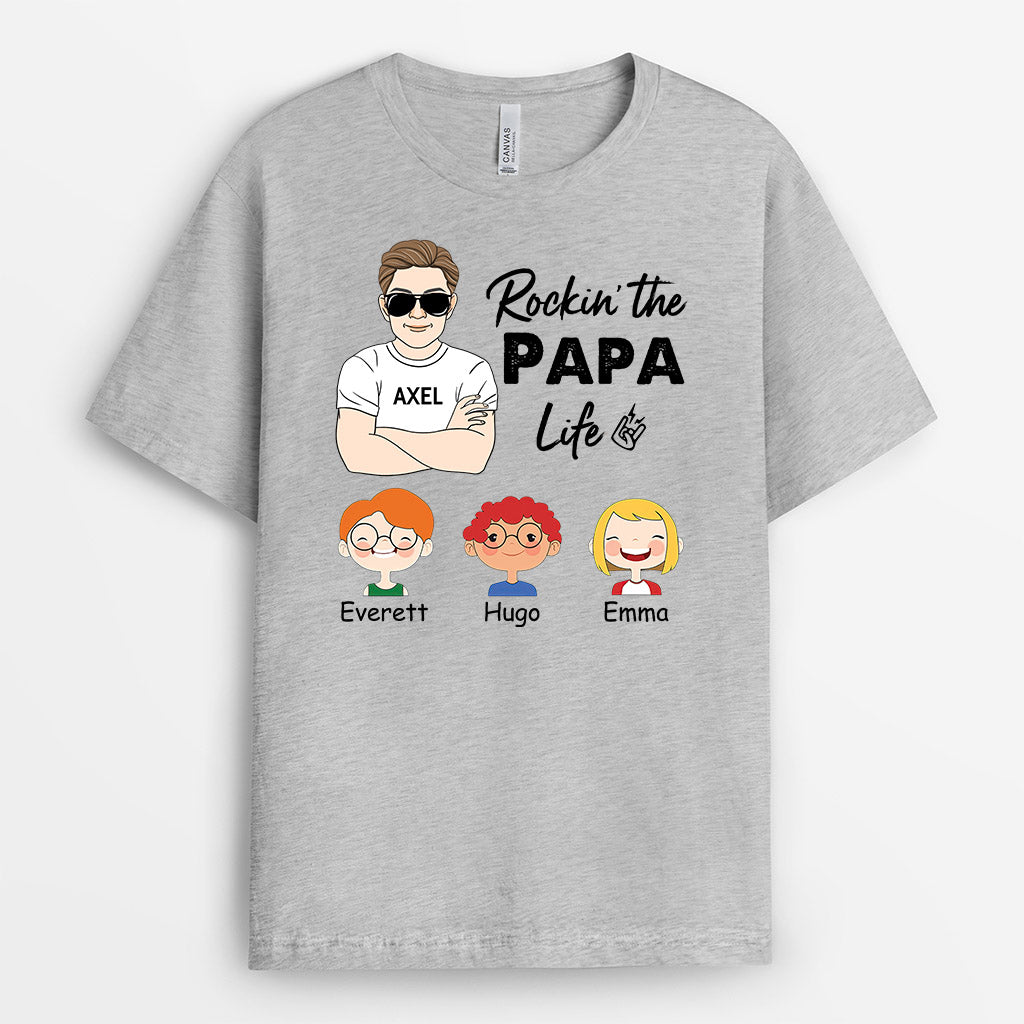 0825AGE2 Personalisierte Geschenke T Shirt Kinder Enkel Papa Opa