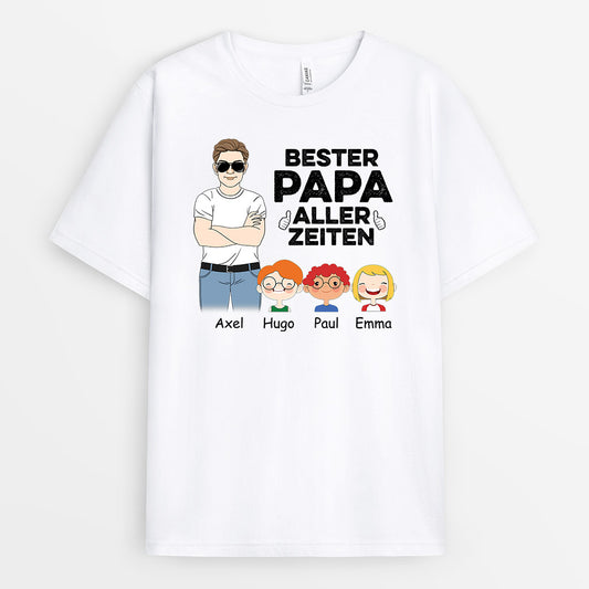 0826AGE1 Personalisierte Geschenke T Shirt Kinder Enkel Papa Opa