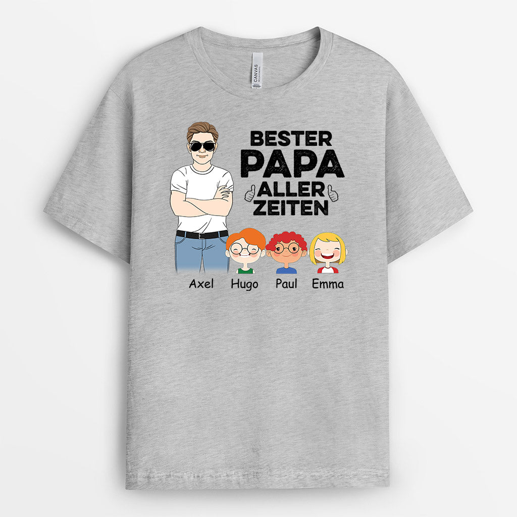 0826AGE2 Personalisierte Geschenke T Shirt Kinder Enkel Papa Opa