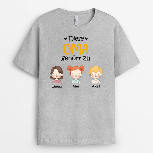 0827AGE2 Personalisierte Geschenke T Shirt Enkelkinder Kinder Oma Mama_f60d8731 1c2e 4b7f 8520 bc047e75a4ca