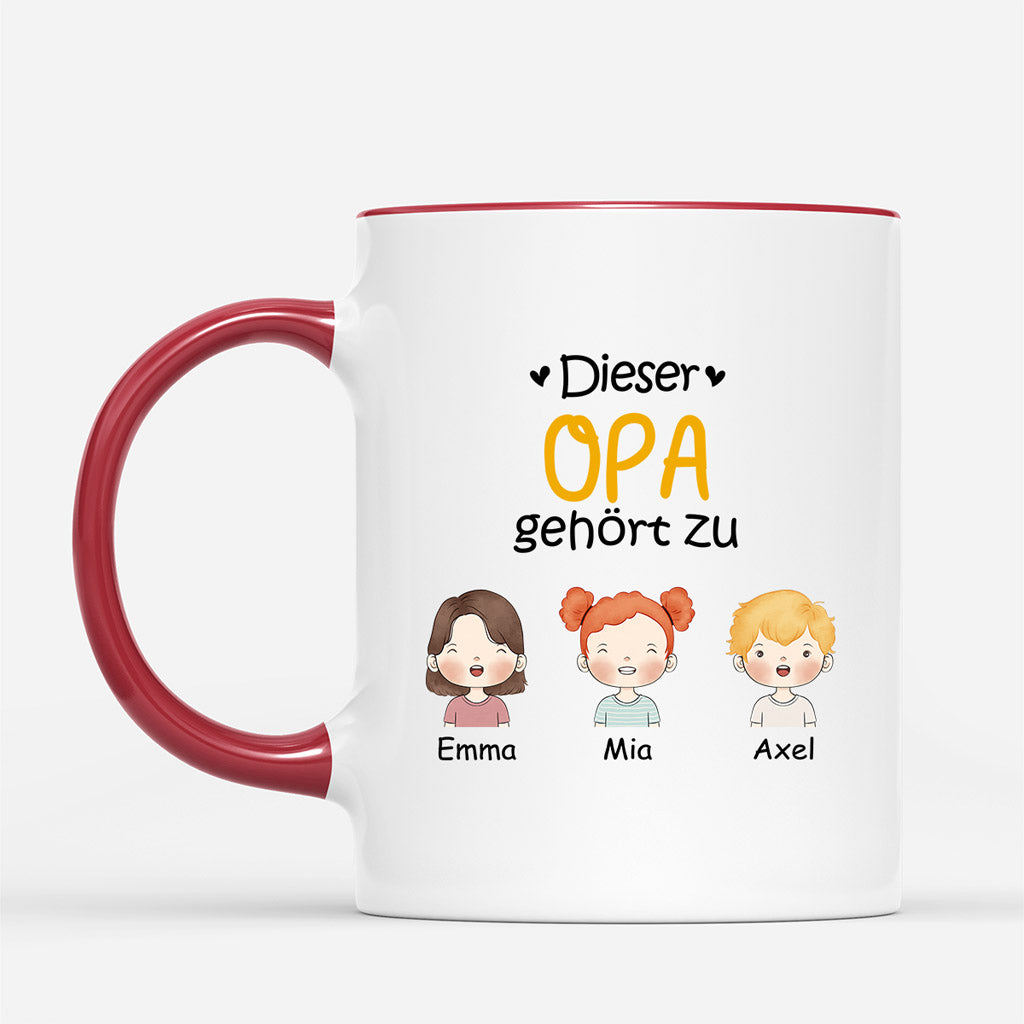 0827MGE2 Personalisierte Geschenke Tasse Kinder Enkel Papa Opa