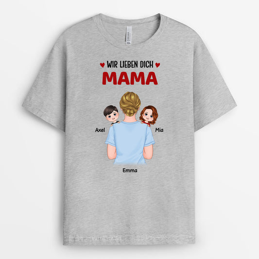 0830AGE2 Personalisierte Geschenke T Shirt Kinder Enkel Mama Oma