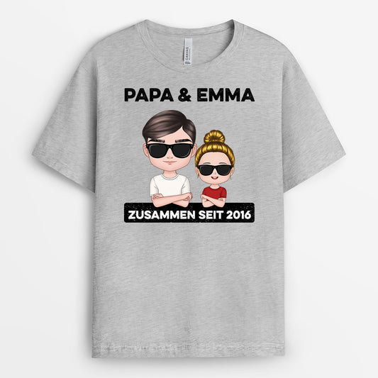 0832AGE1 Personalisierte Geschenke T Shirt Kinder Enkel Papa Opa