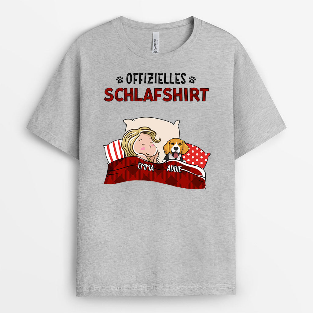 Offizielles Schlafshirt - Personalisierte Geschenke | T-Shirt für Hundebesitzer