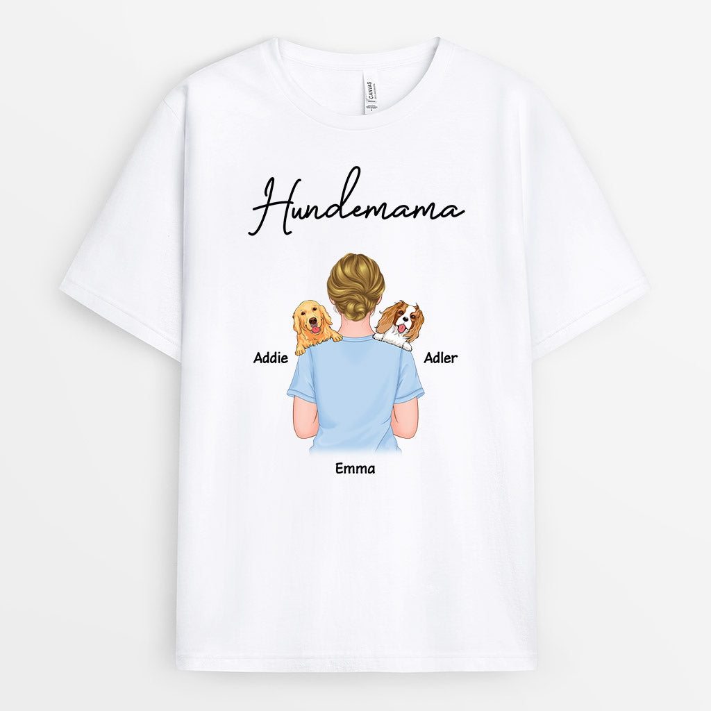 0836AGE1 Personalisierte Geschenke T Shirt Hunde Hundebesitzer Hundemama