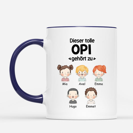 0840MGE2 Personalisierte Geschenke Tasse Kinder Papa Opa