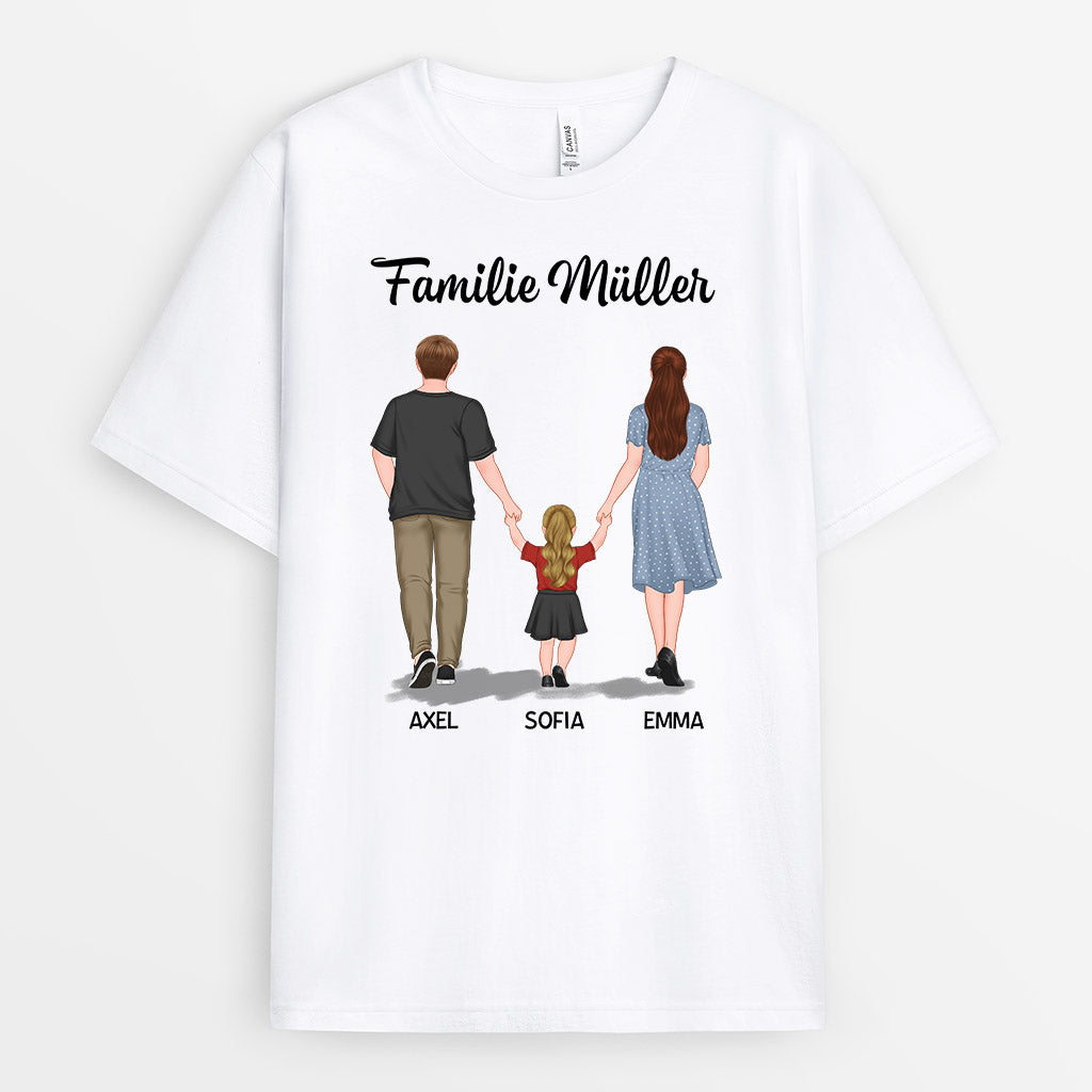 0844AGE1 Personalisierte Geschenke T Shirt Kinder Mama Papa Familie