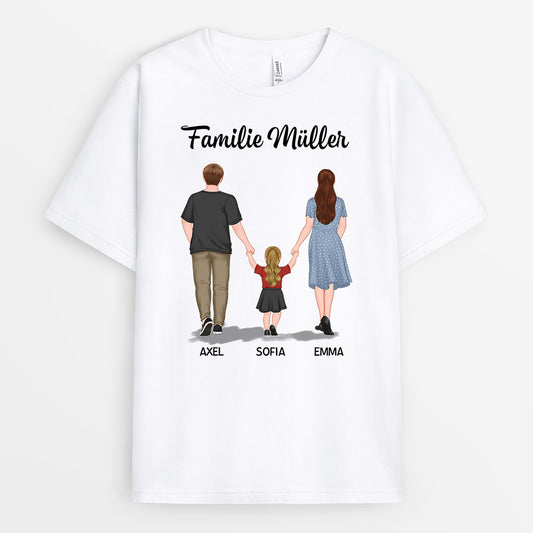 0844AGE1 Personalisierte Geschenke T Shirt Kinder Mama Papa Familie