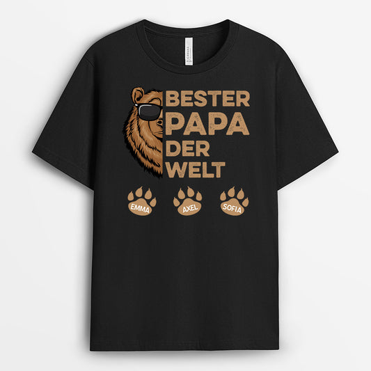0850AGE2 Personalisierte Geschenke T Shirt Kinder Enkelkinder Papa Opa