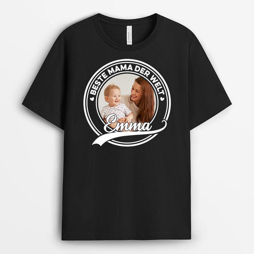 Beste Mama Der Welt - Personalisierte Geschenke | T-Shirt für Mama/Oma
