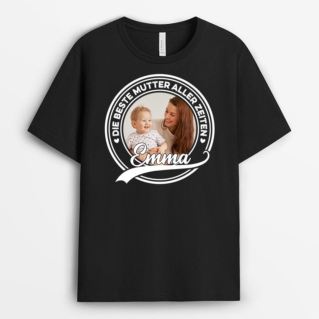 0853AGE3 Personalisierte Geschenke T Shirt Bild Kinder Enkelkinder Mama Oma