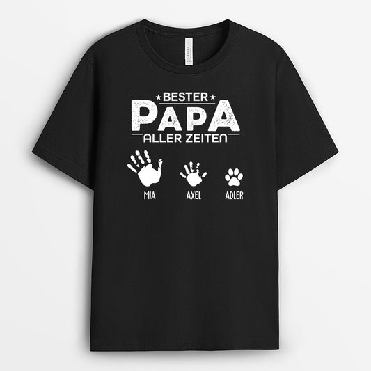 0854AGE1 Personalisierte Geschenke T Shirt Kinder Enkelkinder Papa Opa